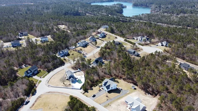 an aerial view of multiple house