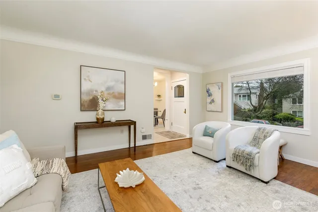 a living room with furniture and a couch