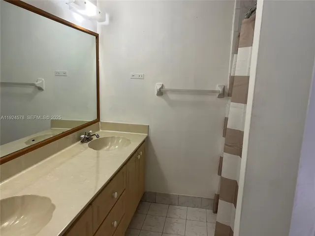 a view of a black and white checkered floor