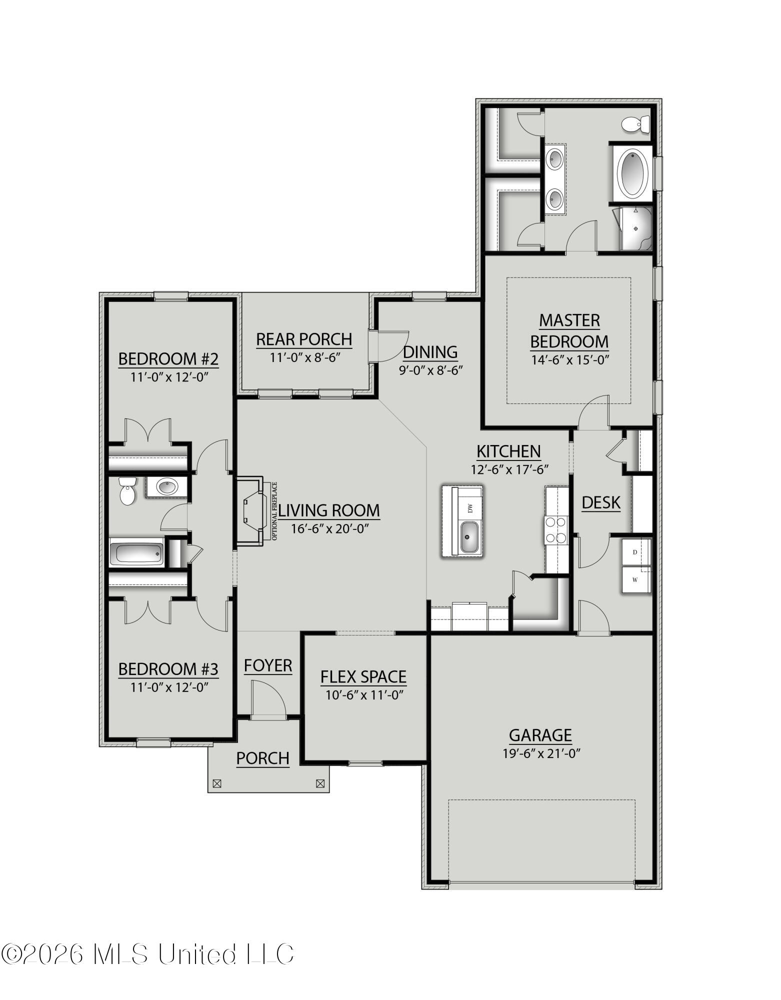 14 Cameron Cove Long Beach, MS 39560 - Photo 2 of 2 Roses B-H V Floor Plan