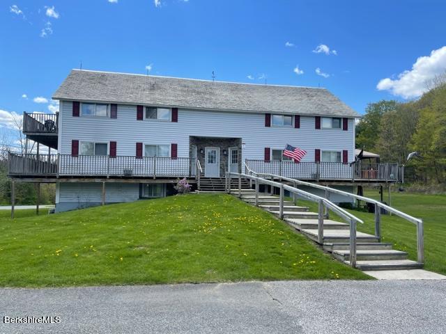 a view of a house with a swimming pool