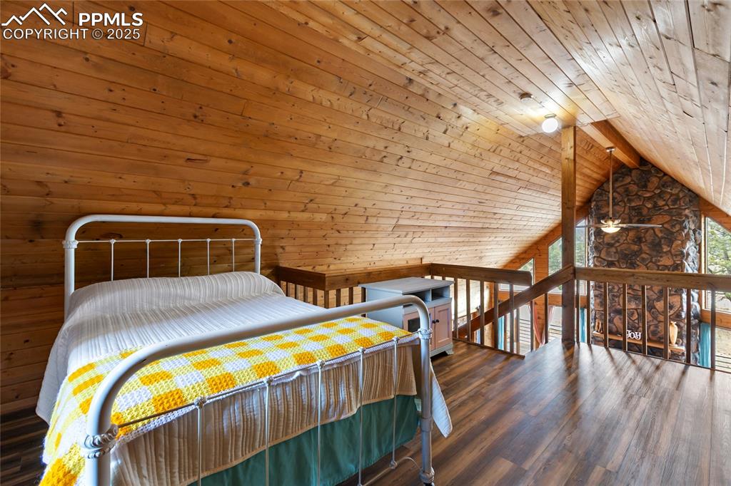 795 South Mountain Estates Road Florissant, CO 80816 - Photo 22 of 42 a view of balcony with wooden floor