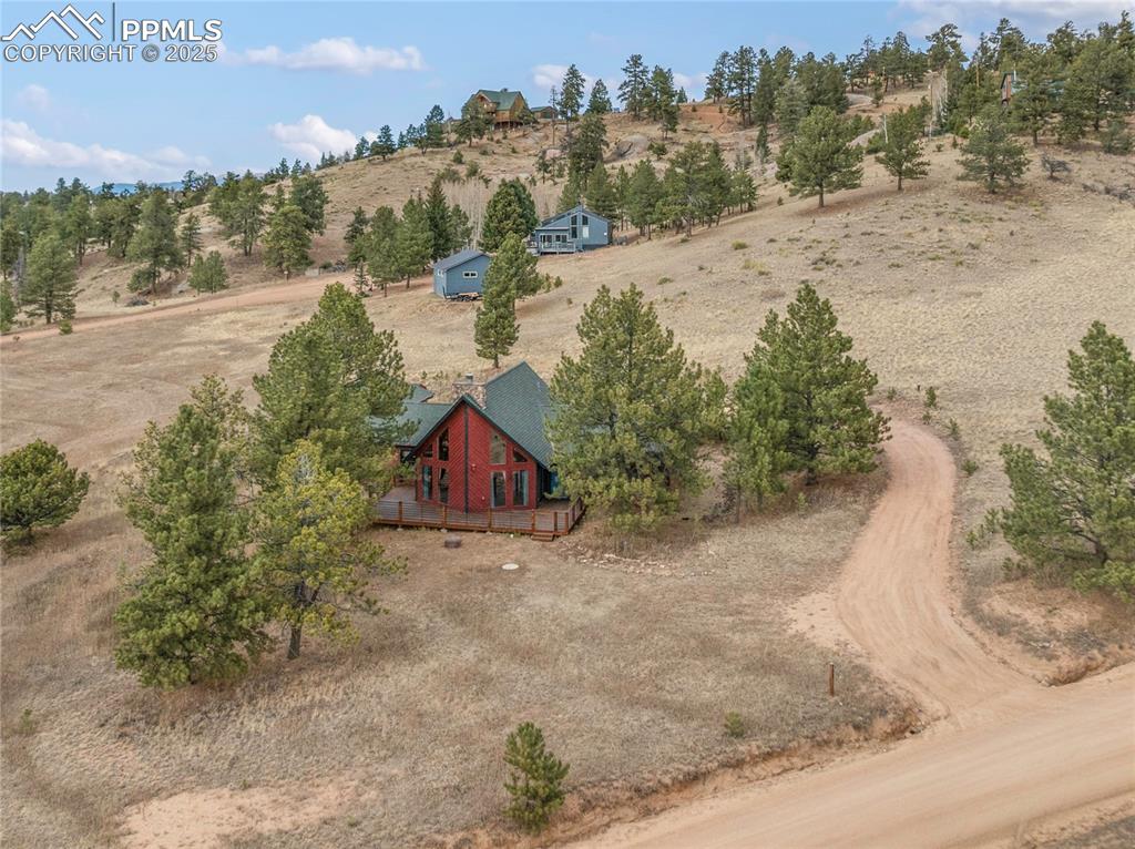 795 South Mountain Estates Road Florissant, CO 80816 - Photo 37 of 42 a view of a dry yard with wooden fence