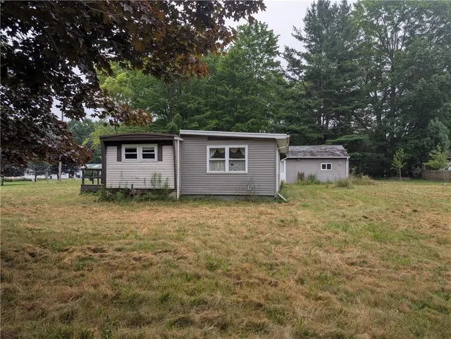 a house view with a garden space