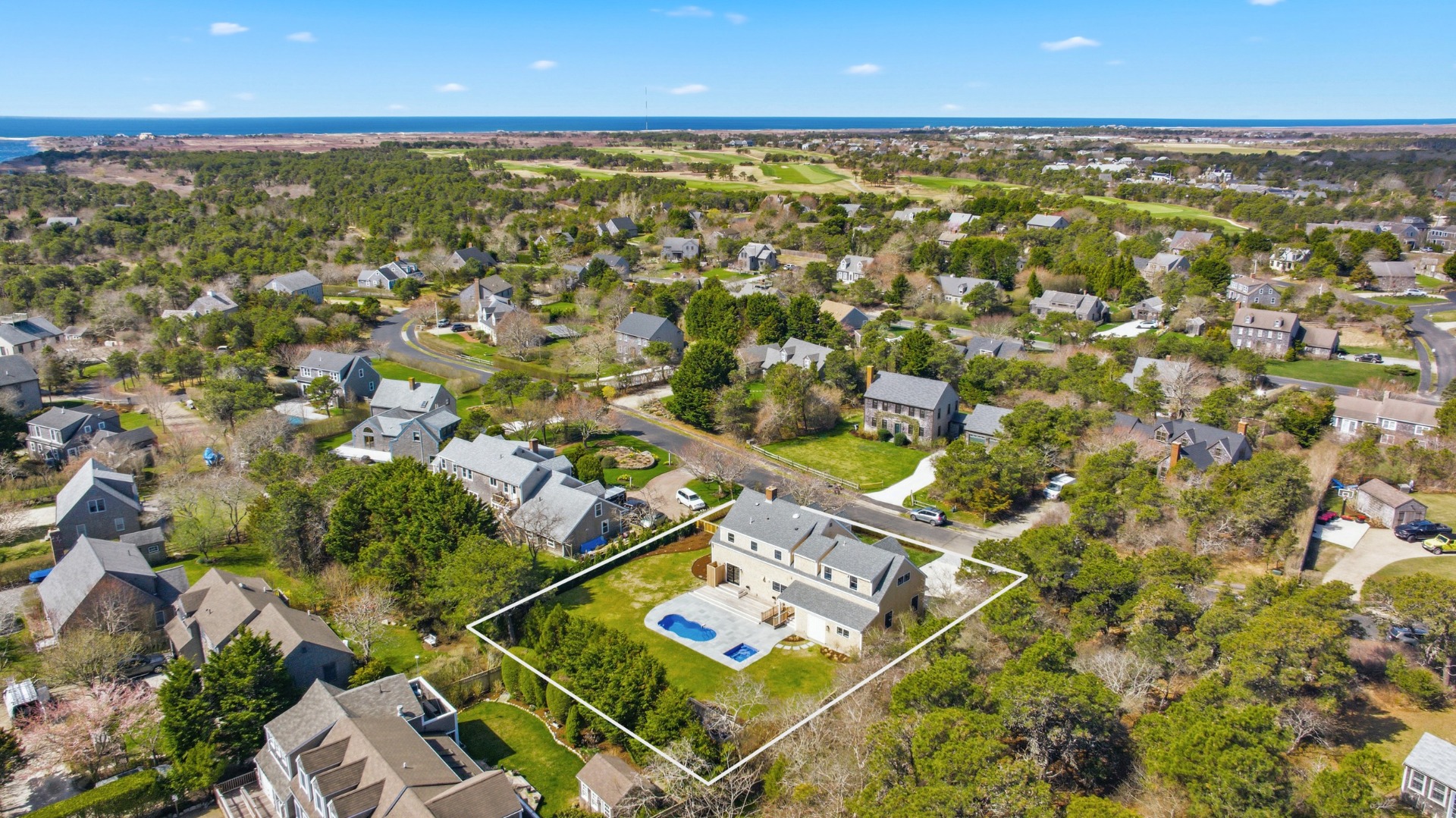 10 Rudder Lane Nantucket, MA 02554 - Photo 6 of 33 an aerial view of residential houses with outdoor space