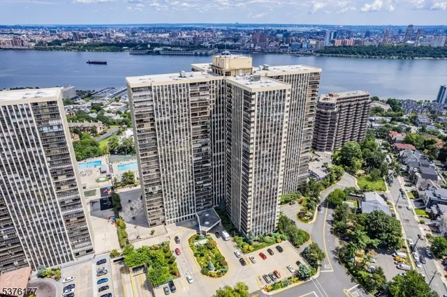 a front view of a multi story building