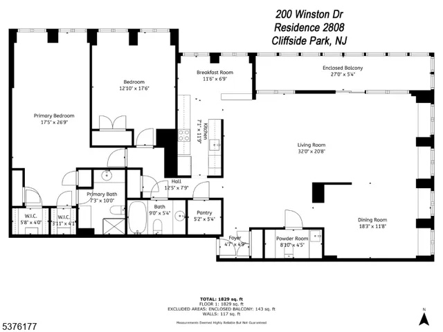 $759,000 | 200 Winston Drive, Unit 2808, Cliffside Park, NJ 07010