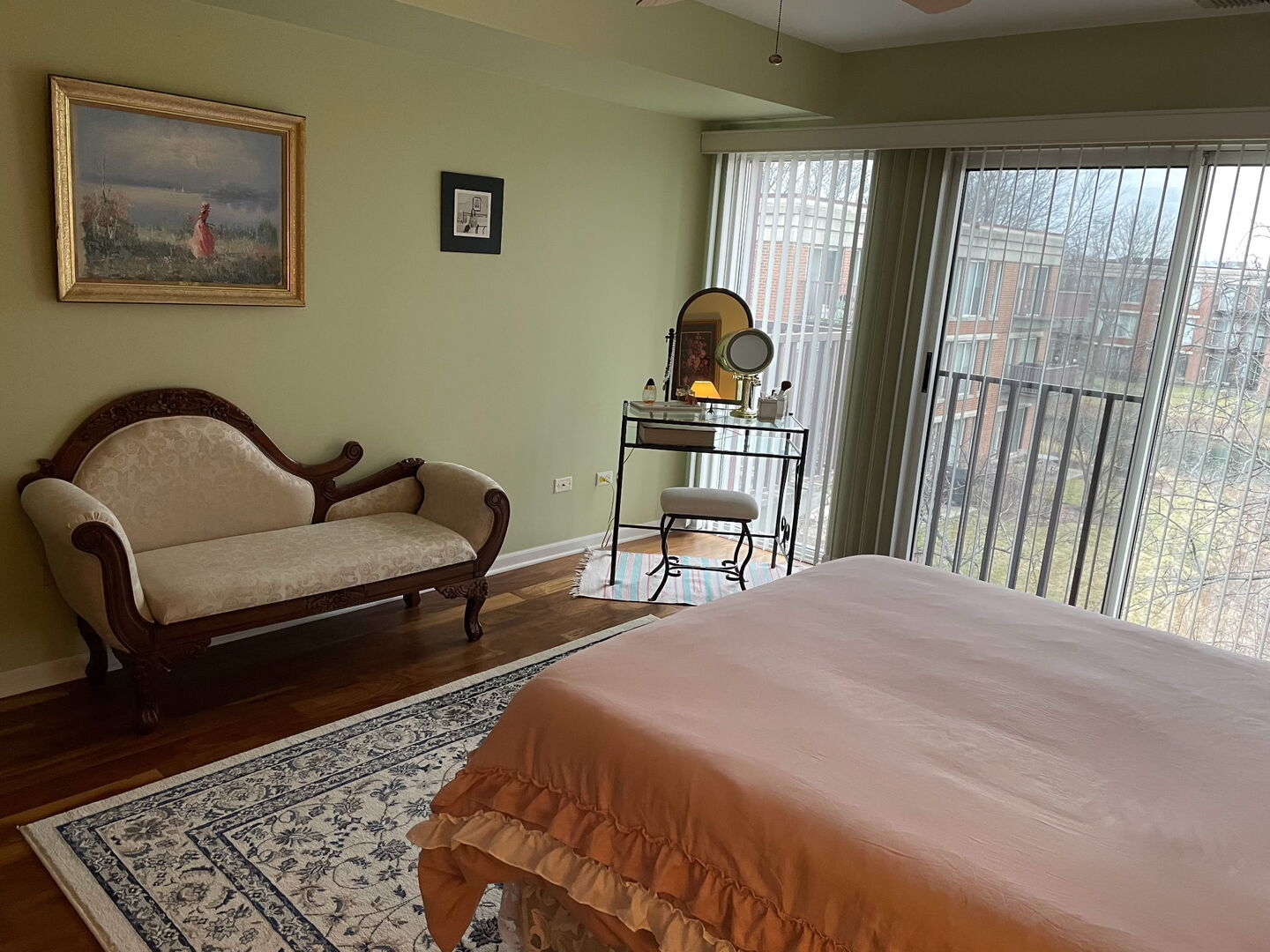 362 Kelburn Road, Unit 324 Deerfield, IL 60015 - Photo 8 of 11 a bedroom with a bed and wooden floor