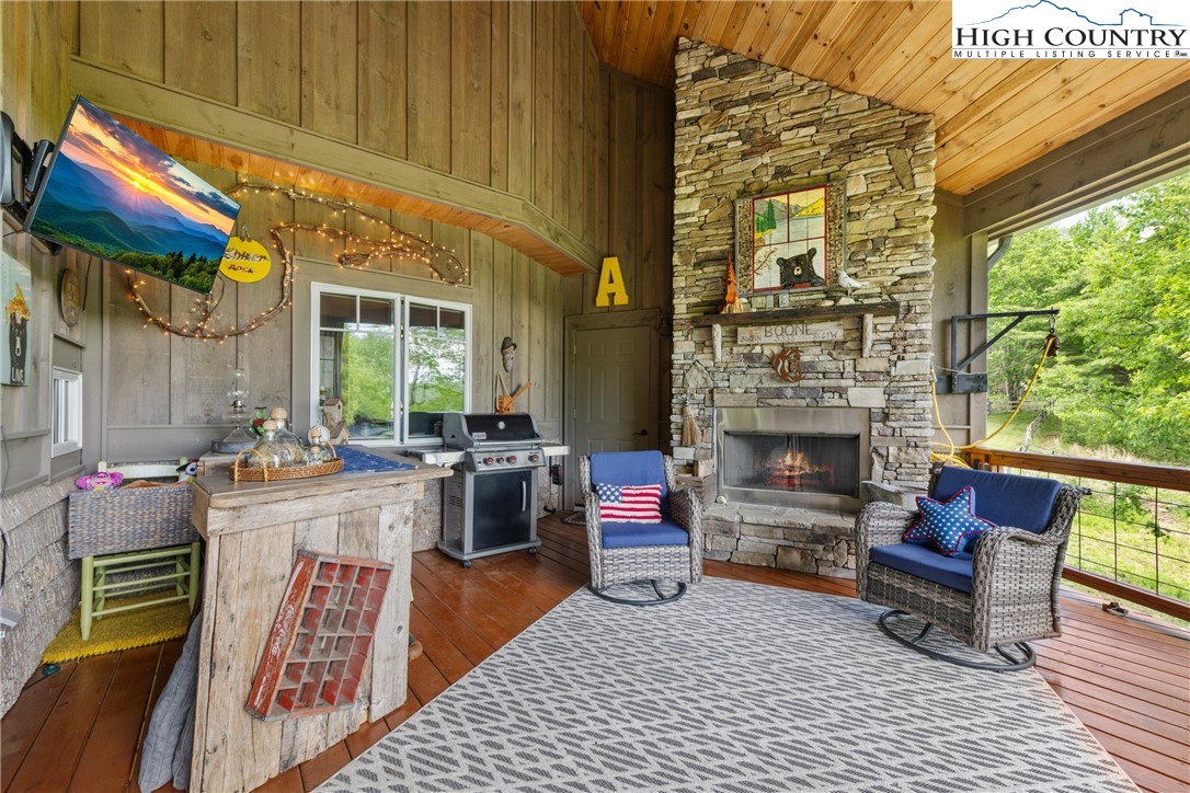 114 Preakness Boone, NC 28607 - Photo 18 of 49 a kitchen with a stove and a fireplace