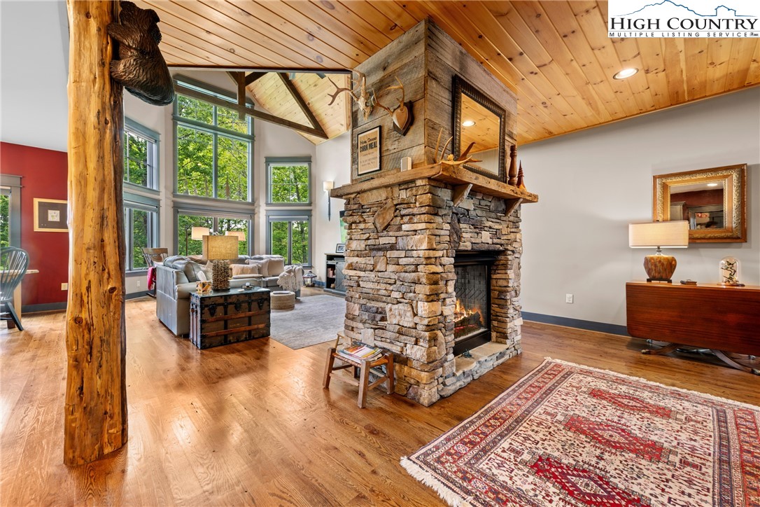 114 Preakness Boone, NC 28607 - Photo 5 of 49 a living room with furniture fireplace and flat screen tv