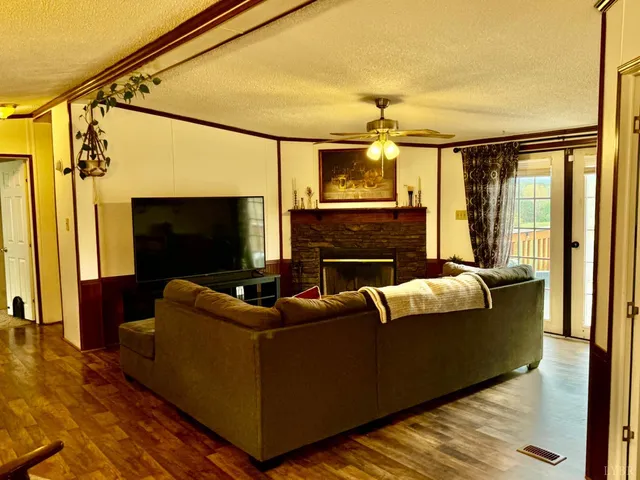a stove top oven sitting inside of a room