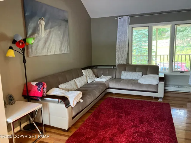 a view of projector and screen in a room