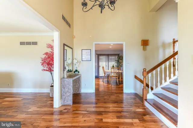 a view of livingroom with furniture and wooden floor