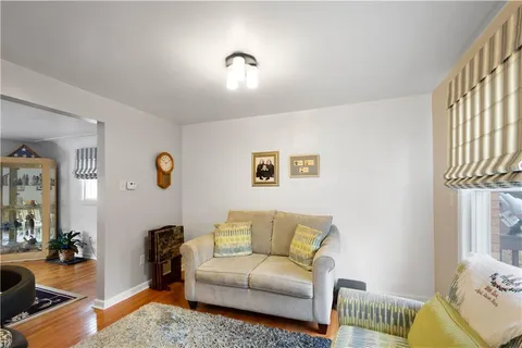 a living room with furniture and a couch