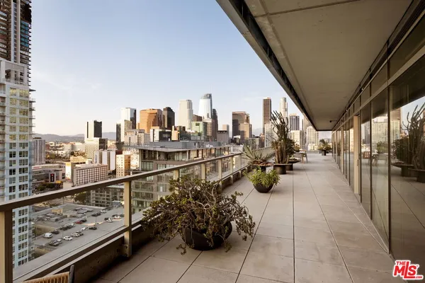 a view of city from balcony