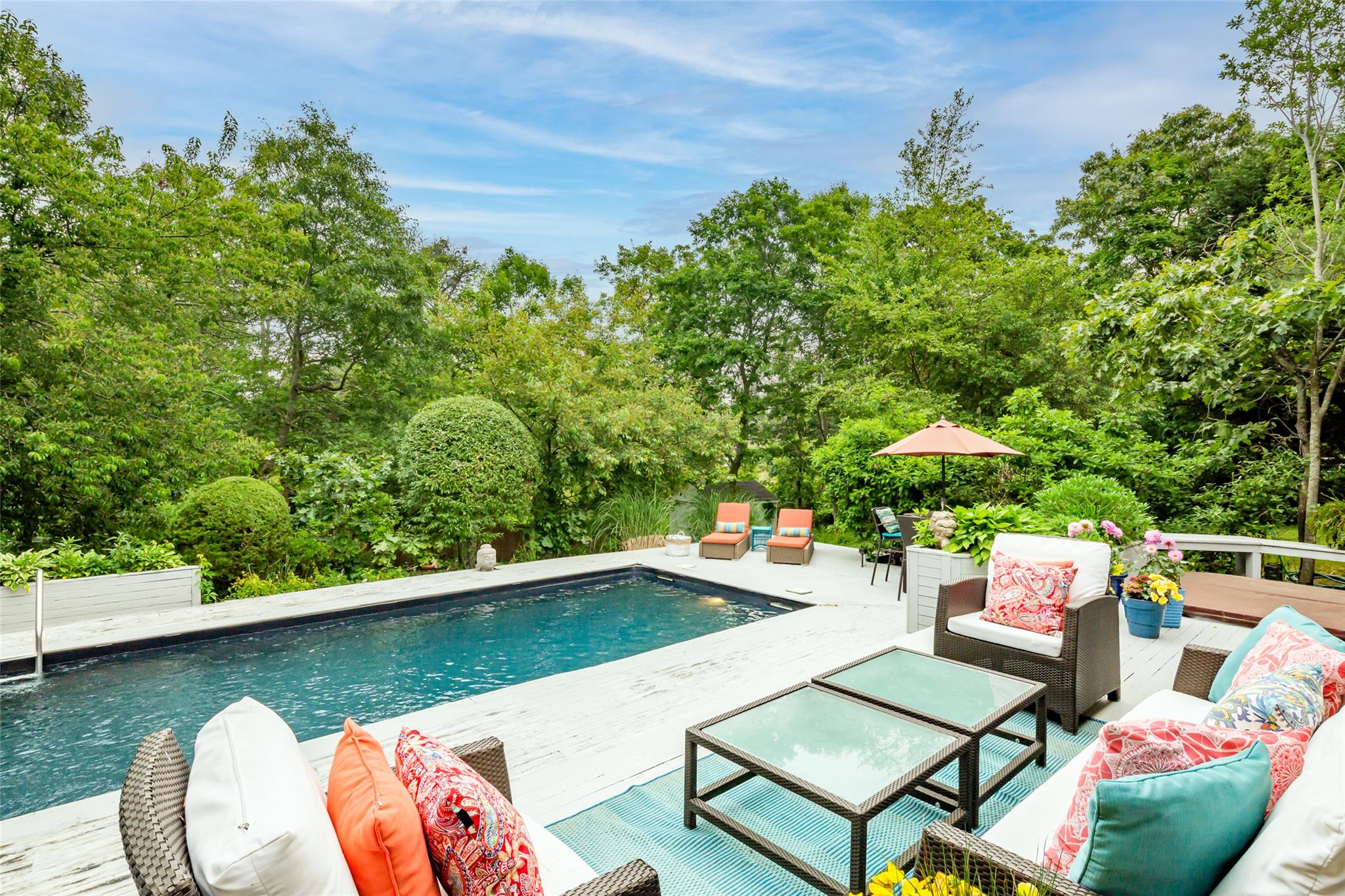 21 Hillover Road East Hampton Bays, NY 11946 - Photo 22 of 33 swimming pool view with a seating space