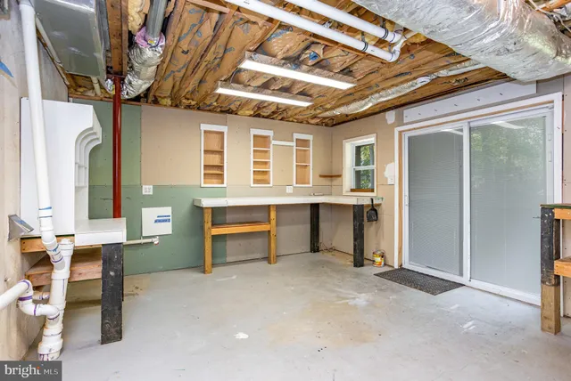 a view of storage and utility room