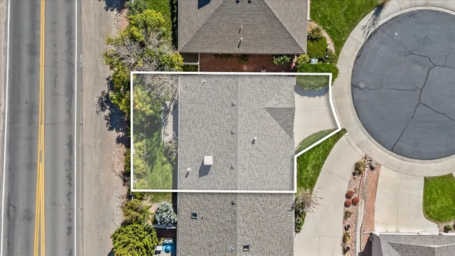 an aerial view of a city