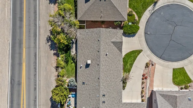 an aerial view of a city