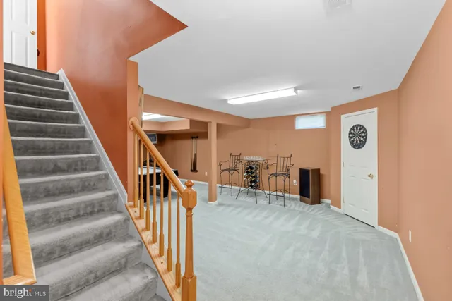 a view of an entryway with stairs