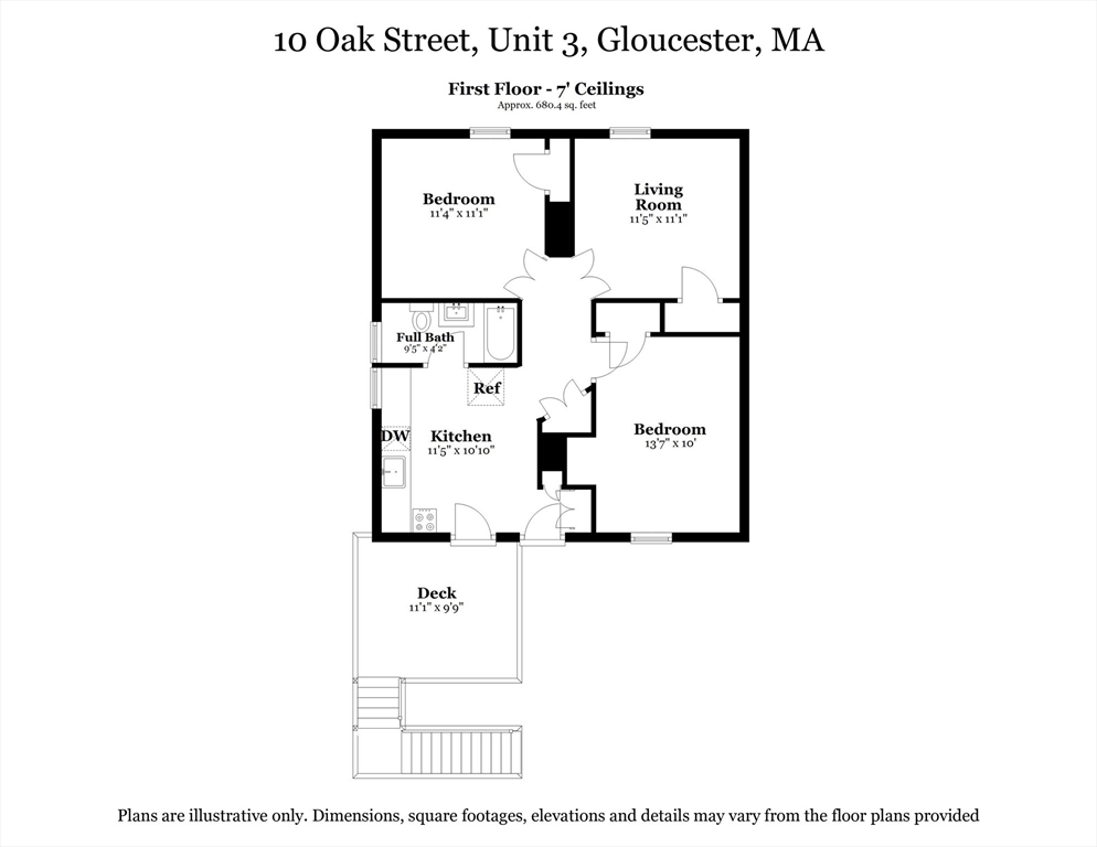 10 Oak Street, Unit 3 Gloucester, MA 01930 - Photo 24 of 24 a picture of a floor plan