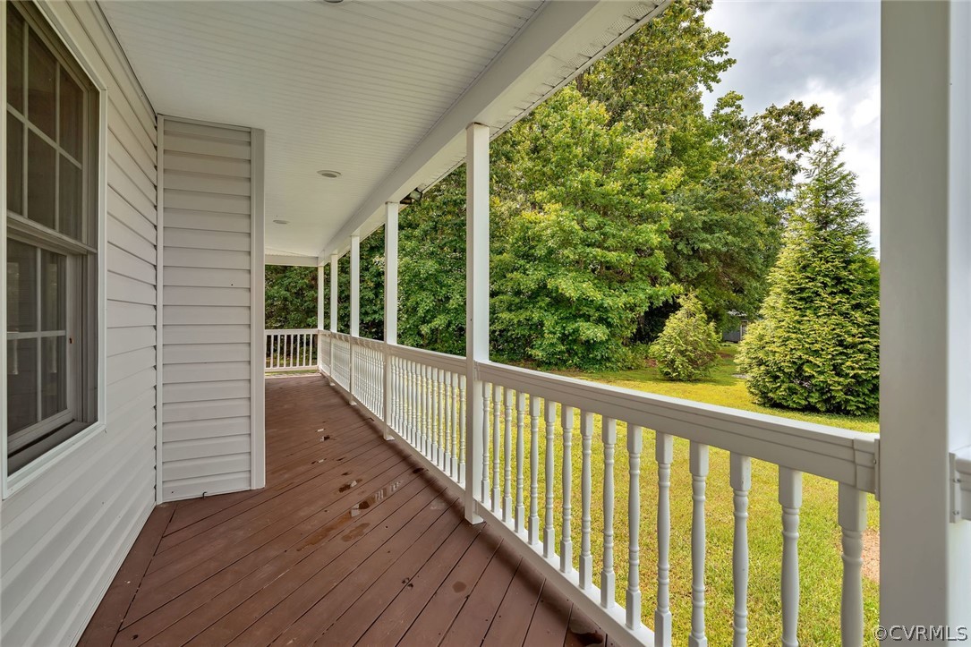 14498 Scotts Lane Carson, VA 23830 - Photo 8 of 44 a view of balcony with wooden floor