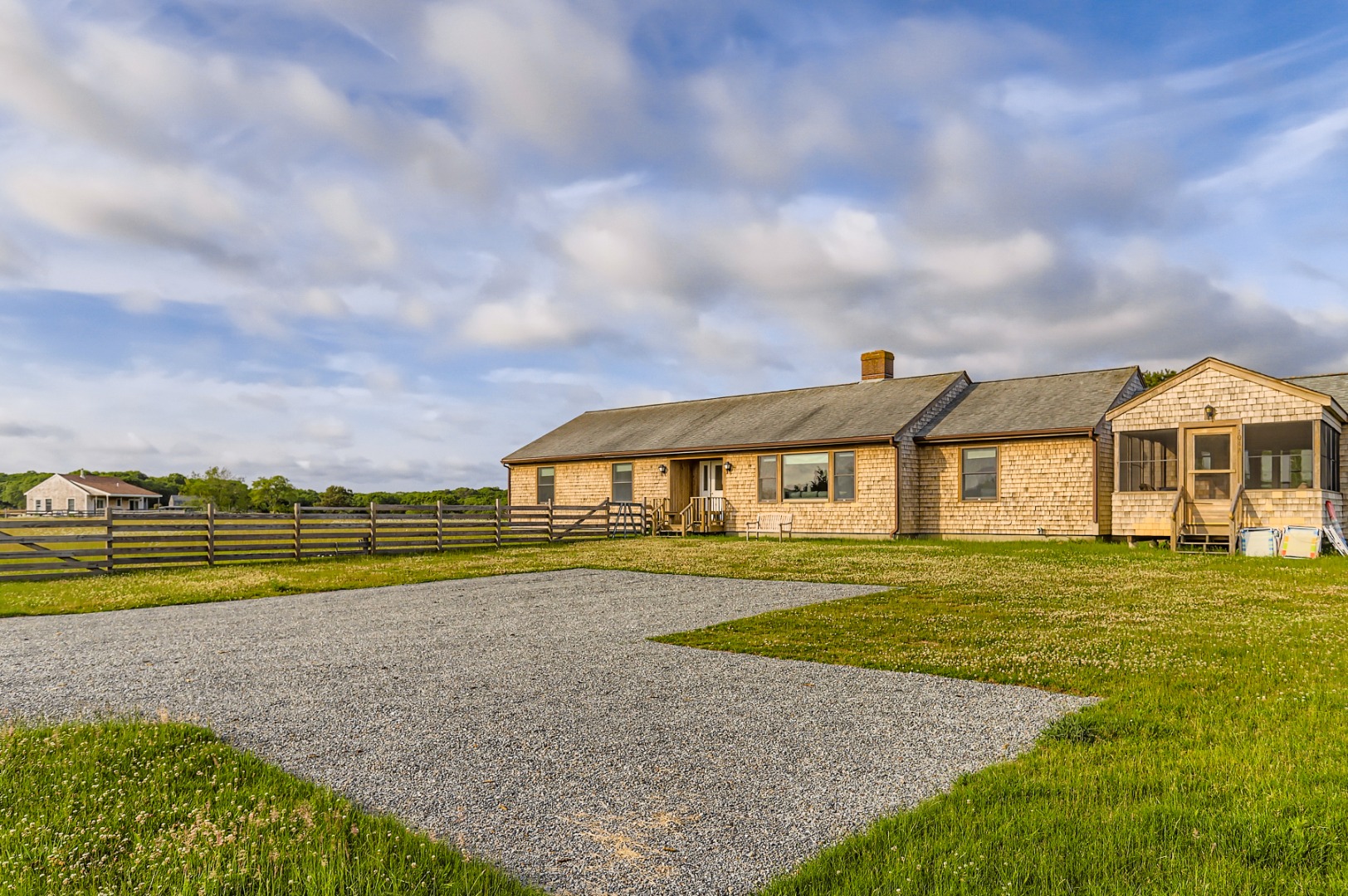 104 Pond View Farm Road West Tisbury, MA 02568 - Photo 8 of 55 a view of a house with a big yard and a large tree