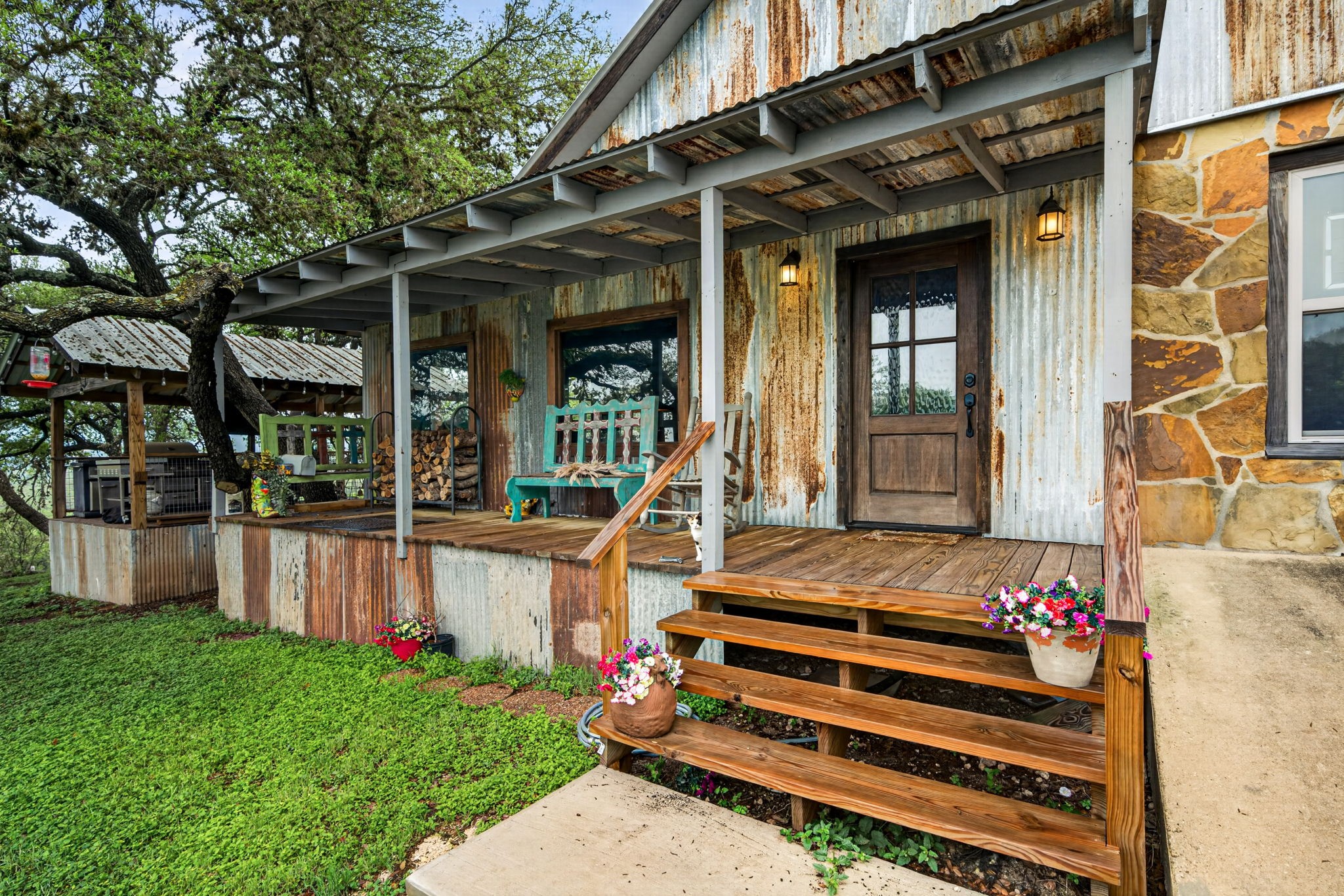 1850 Ranch Road 337 Leakey, TX 78873 - Photo 19 of 50 Private porch ideal for morning coffee and relaxing Hill Country sunsets