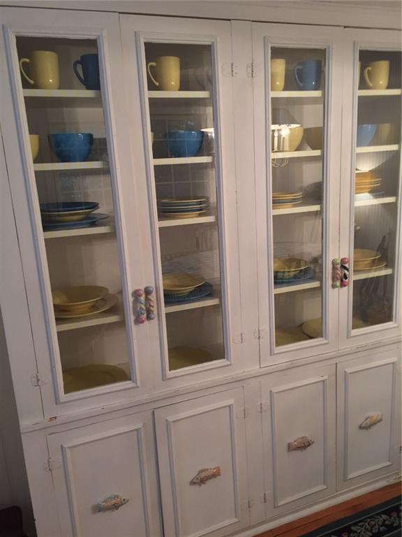 1690 Old Linn Run Road Rector, PA 15677 - Photo 12 of 25 Built in Kitchen Breakfront, McKenzie Childs cabinet pulls.