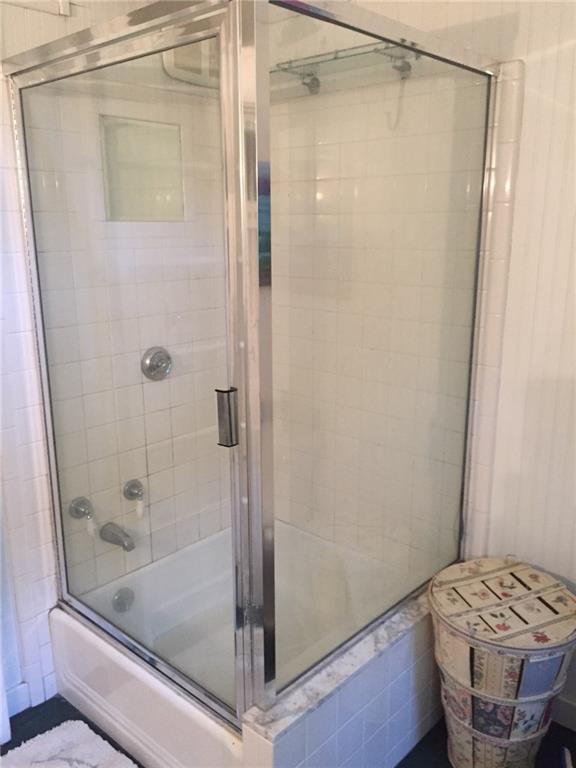 1690 Old Linn Run Road Rector, PA 15677 - Photo 22 of 25 Bathroom Marble, Tile Shower with Built in Mirror.