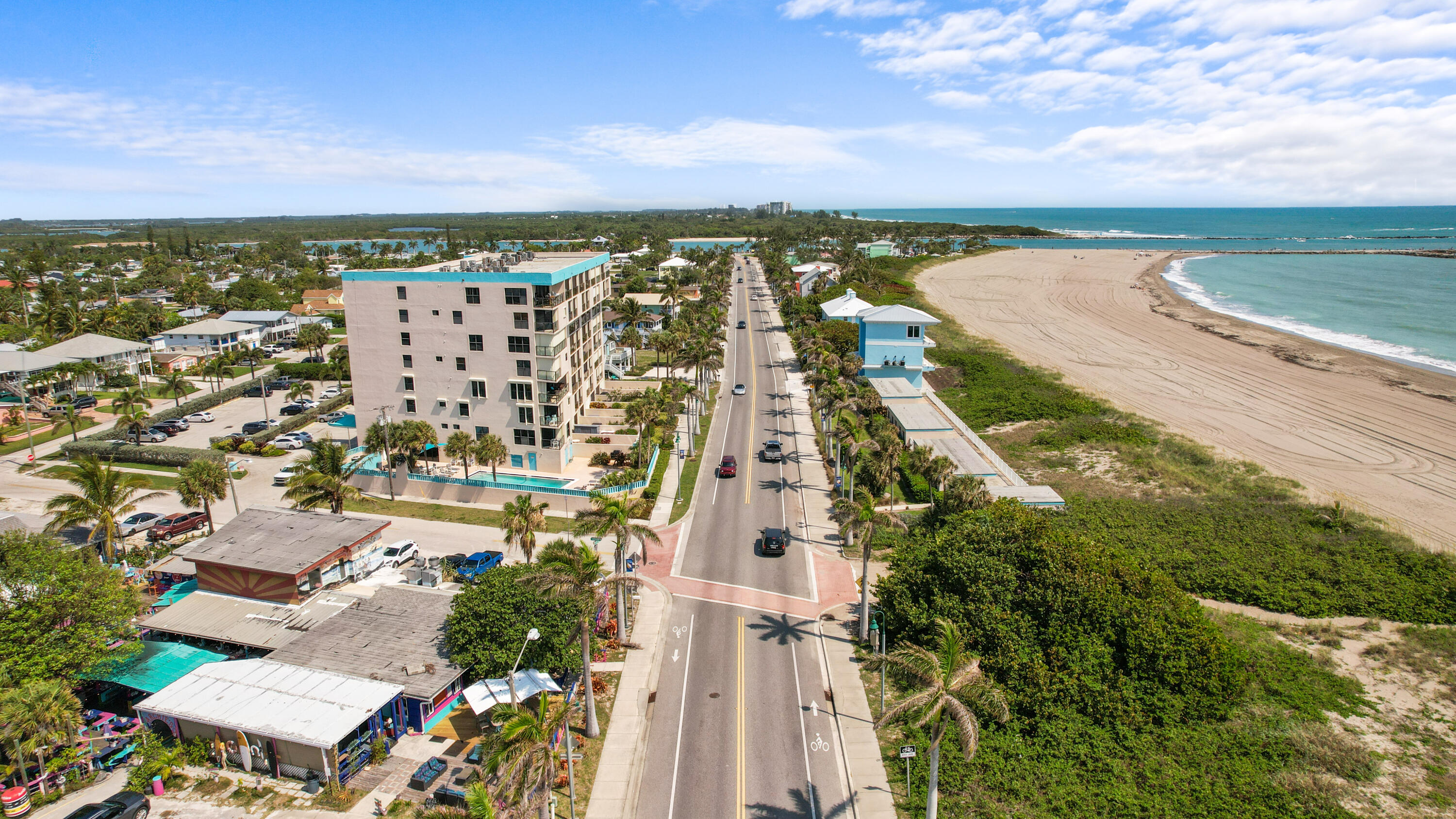 711 South Ocean Drive, Unit B Fort Pierce, FL 34949 - Photo 19 of 21 an aerial view of residential building and lake