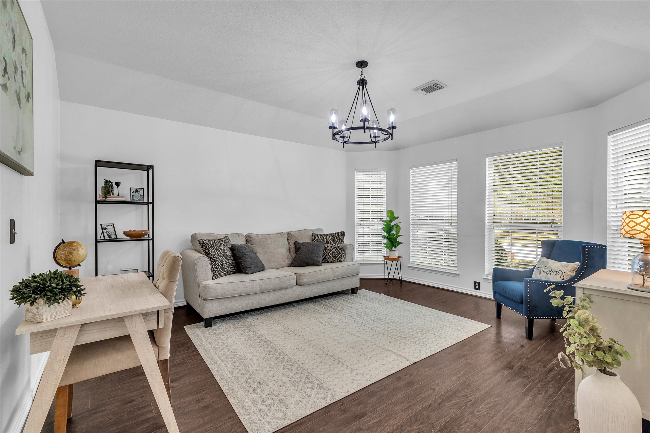 30303 Castle Forest Drive Spring, TX 77386 - Photo 5 of 41 a living room with furniture and wooden floor