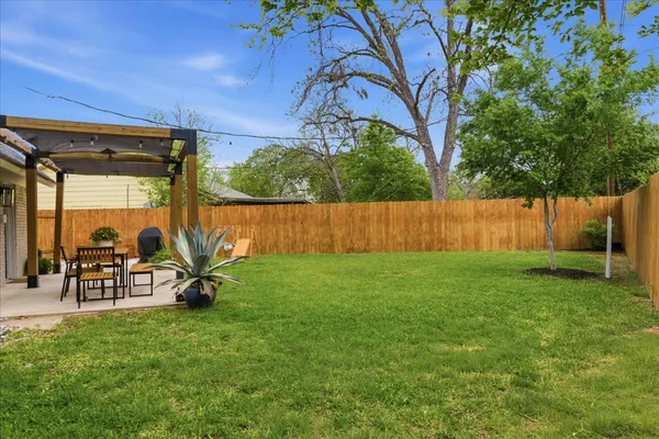 a view of outdoor space with deck and garden