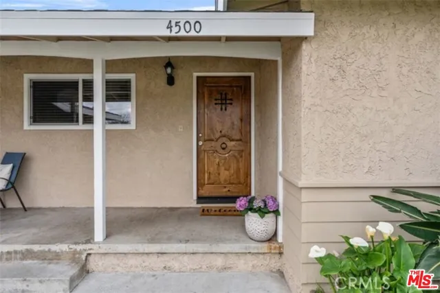 a front view of a house with a potted plant and garage
