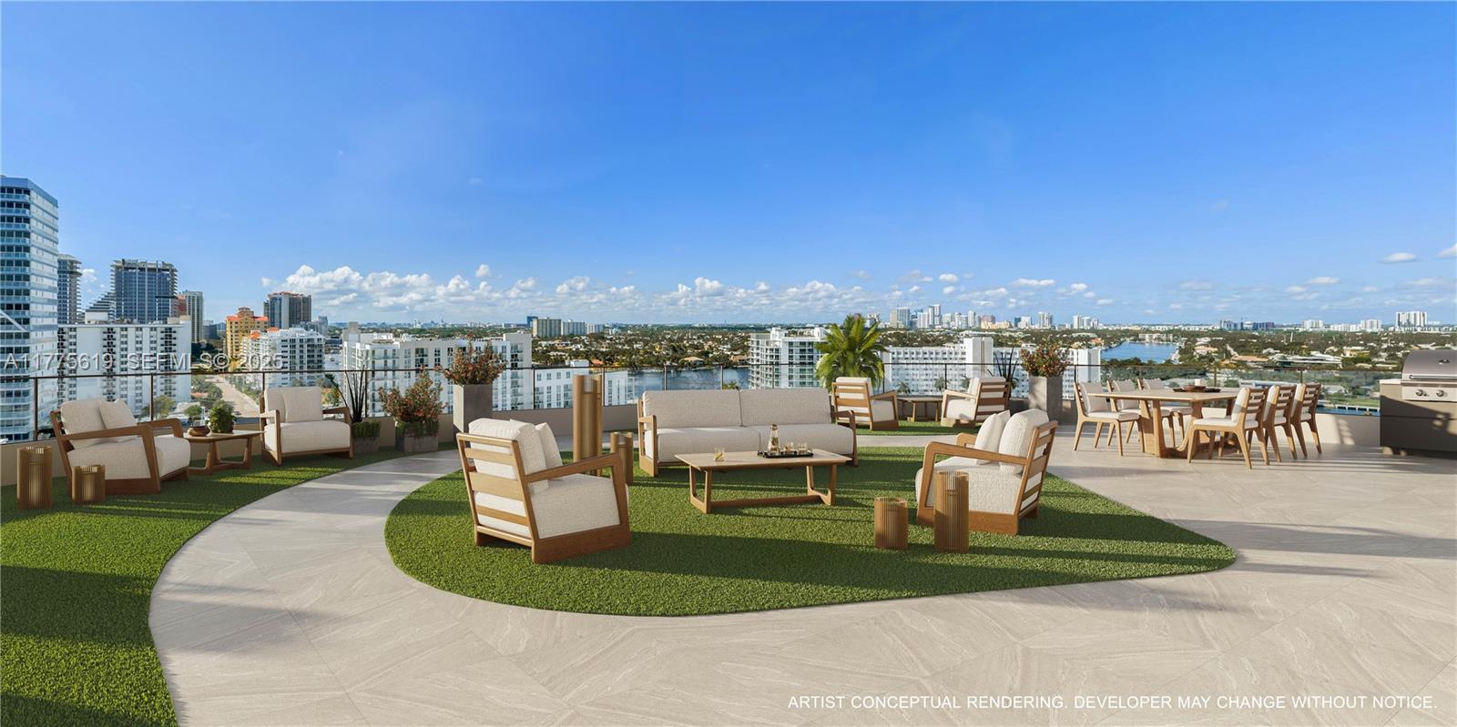 530 North Birch Road, Unit 601 Fort Lauderdale, FL 33304 - Photo 11 of 14 a view of a swimming pool and a yard