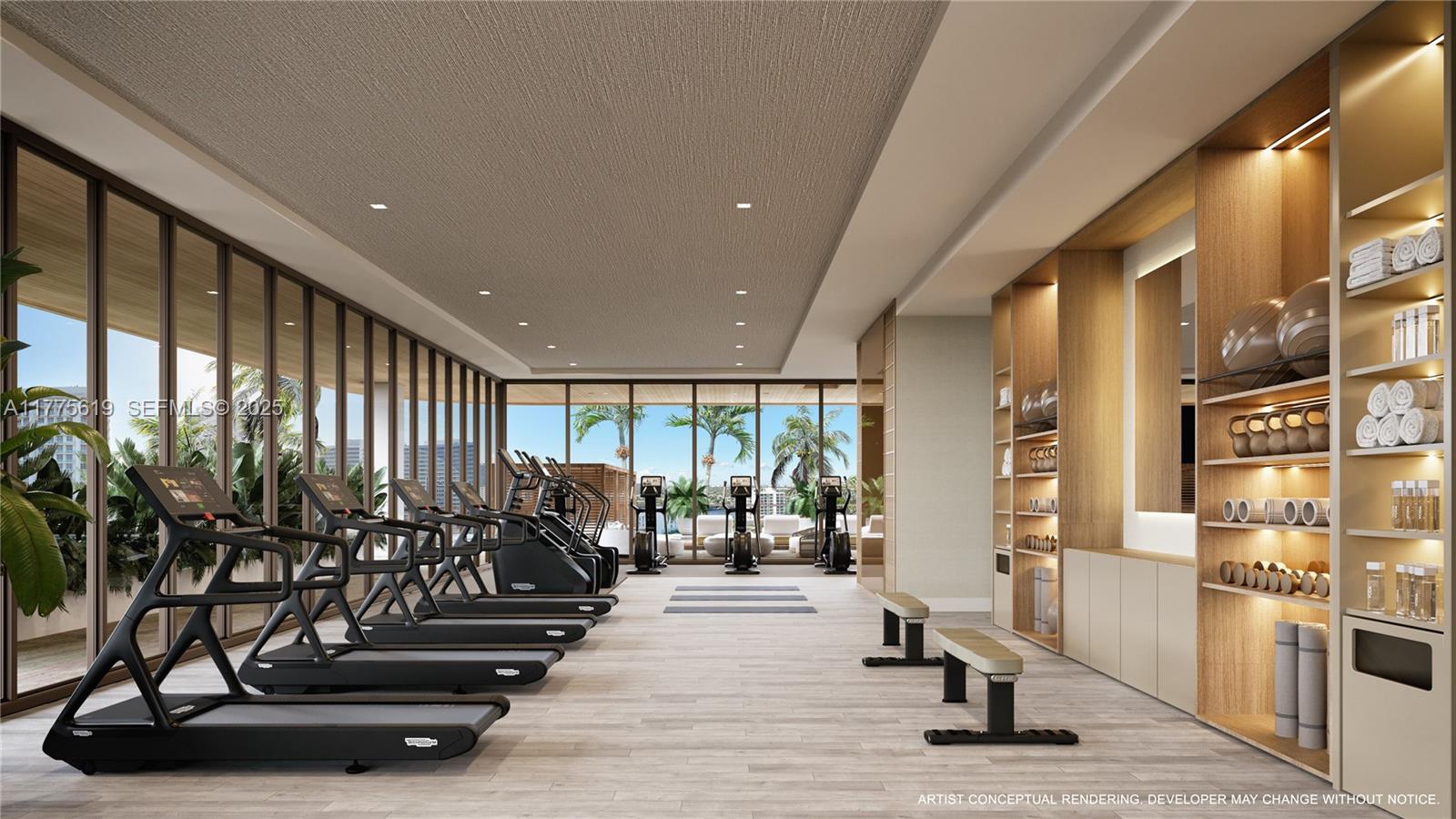 530 North Birch Road, Unit 601 Fort Lauderdale, FL 33304 - Photo 14 of 14 a view of a room with gym equipment