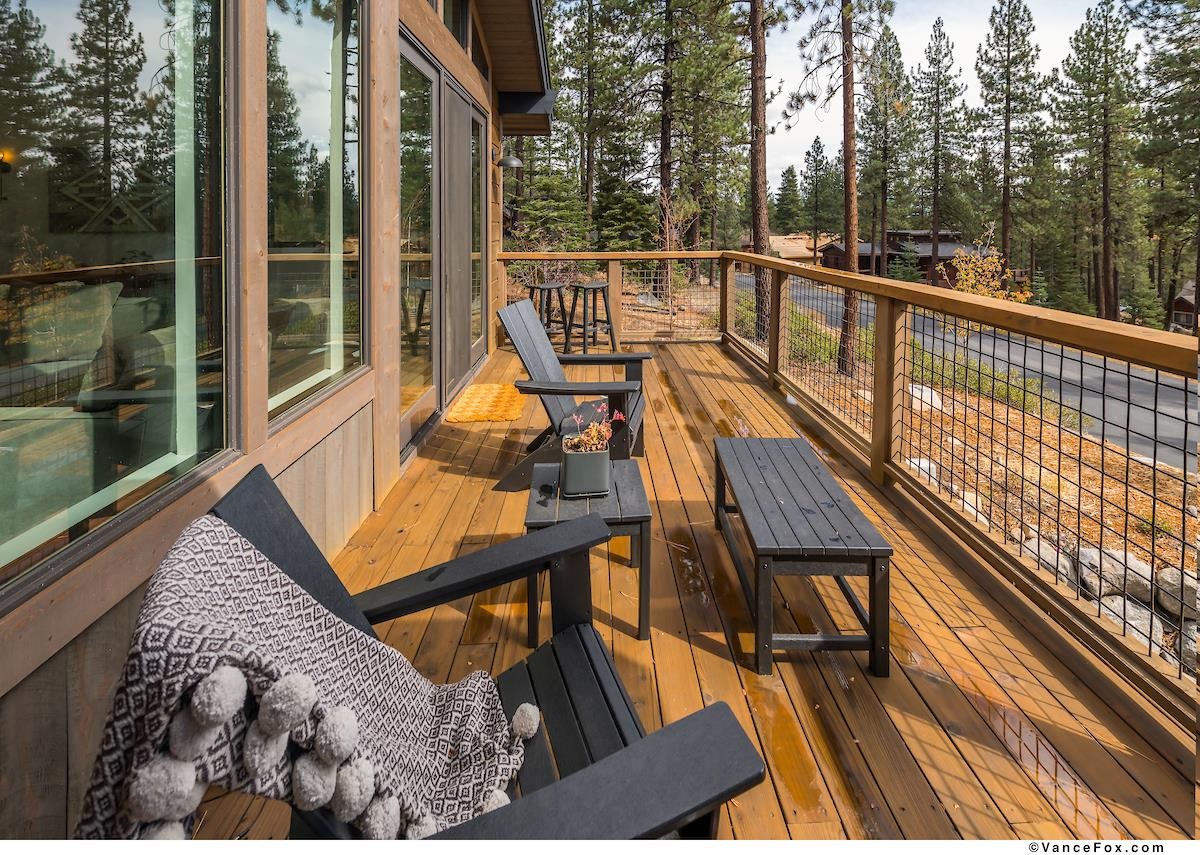 11964 Cavern Way Truckee, CA 96161 - Photo 18 of 21 a view of balcony with wooden floor and outdoor seating