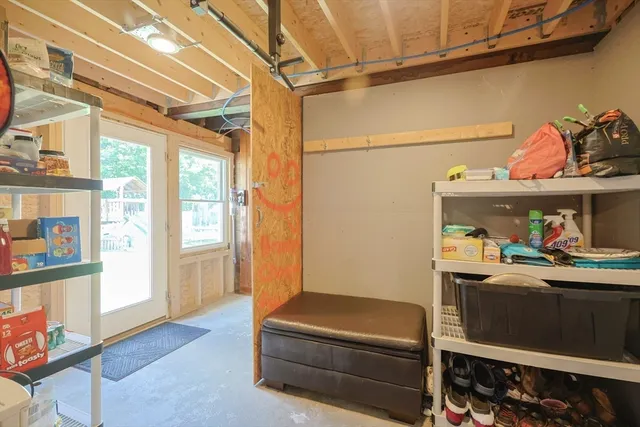 a view of storage and utility room