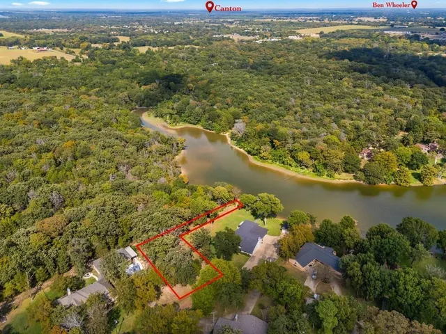 a view of a lake with a mountain in the background