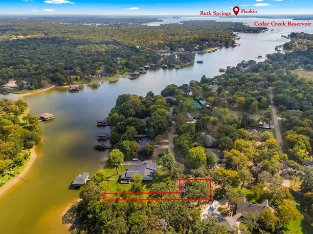 a view of a lake with a mountain in the background