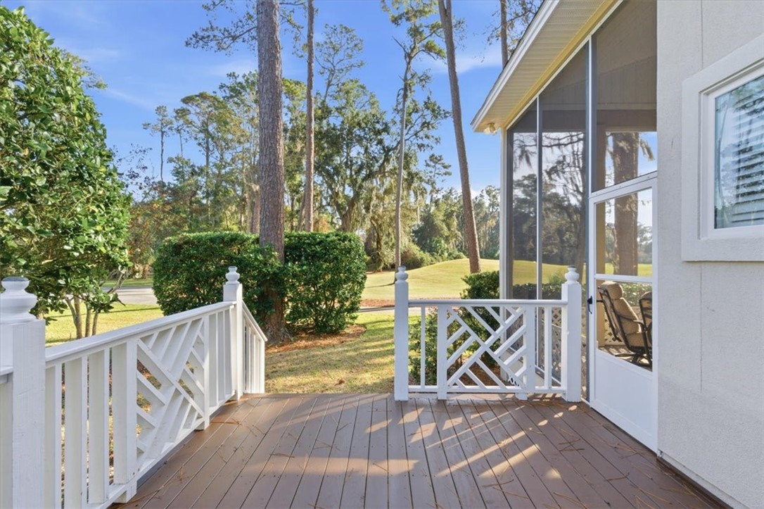 805 King's Grant St. Simons Island, GA 31522 - Photo 16 of 50 The uncovered deck off of the kitchen is perfect for grilling out!