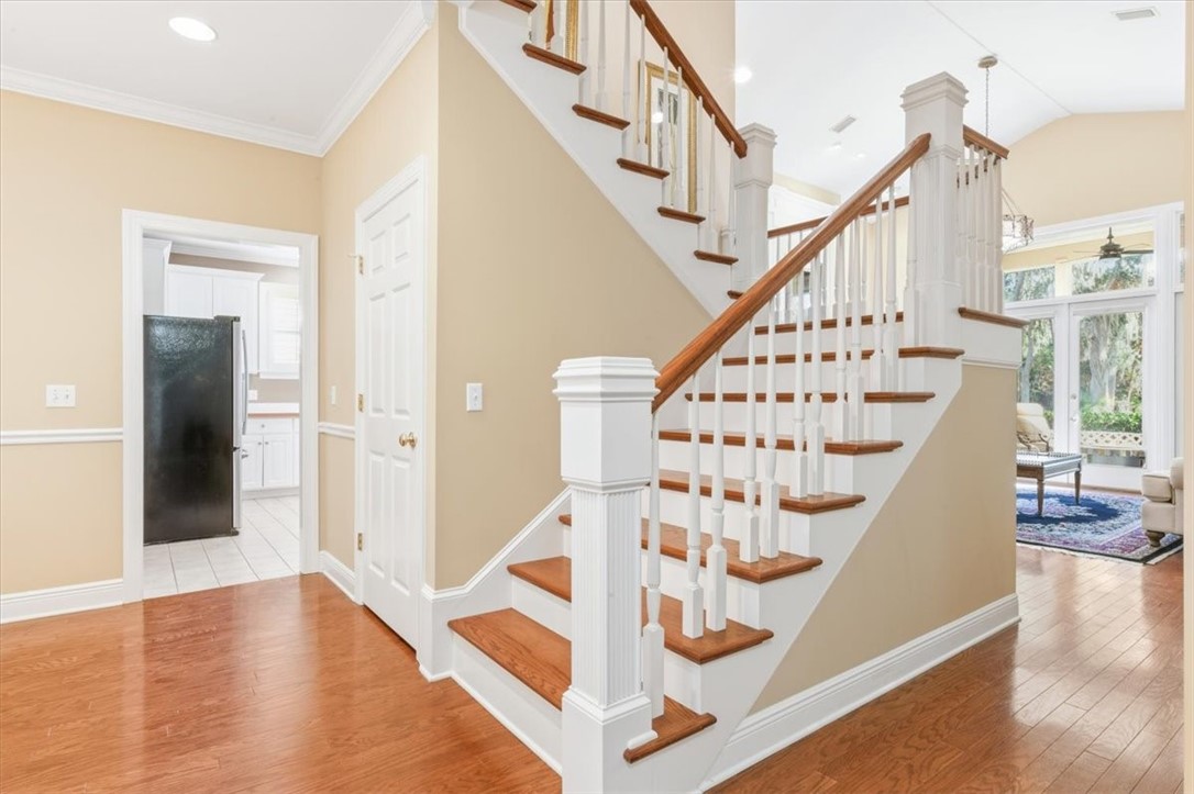 805 King's Grant St. Simons Island, GA 31522 - Photo 33 of 50 Let's go upstairs (check out the gorgeous floor!)