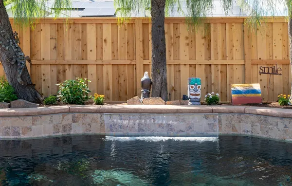 a view of wooden fence