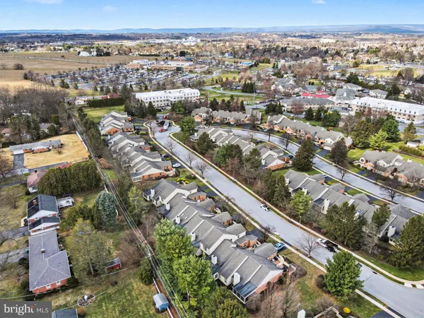 an aerial view of a city