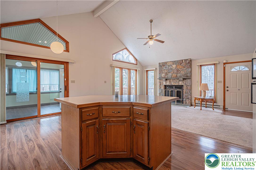 53 Panther Run Road Jim Thorpe, PA 18229 - Photo 19 of 53 a living room with stainless steel appliances granite countertop furniture wooden floor and a fireplace