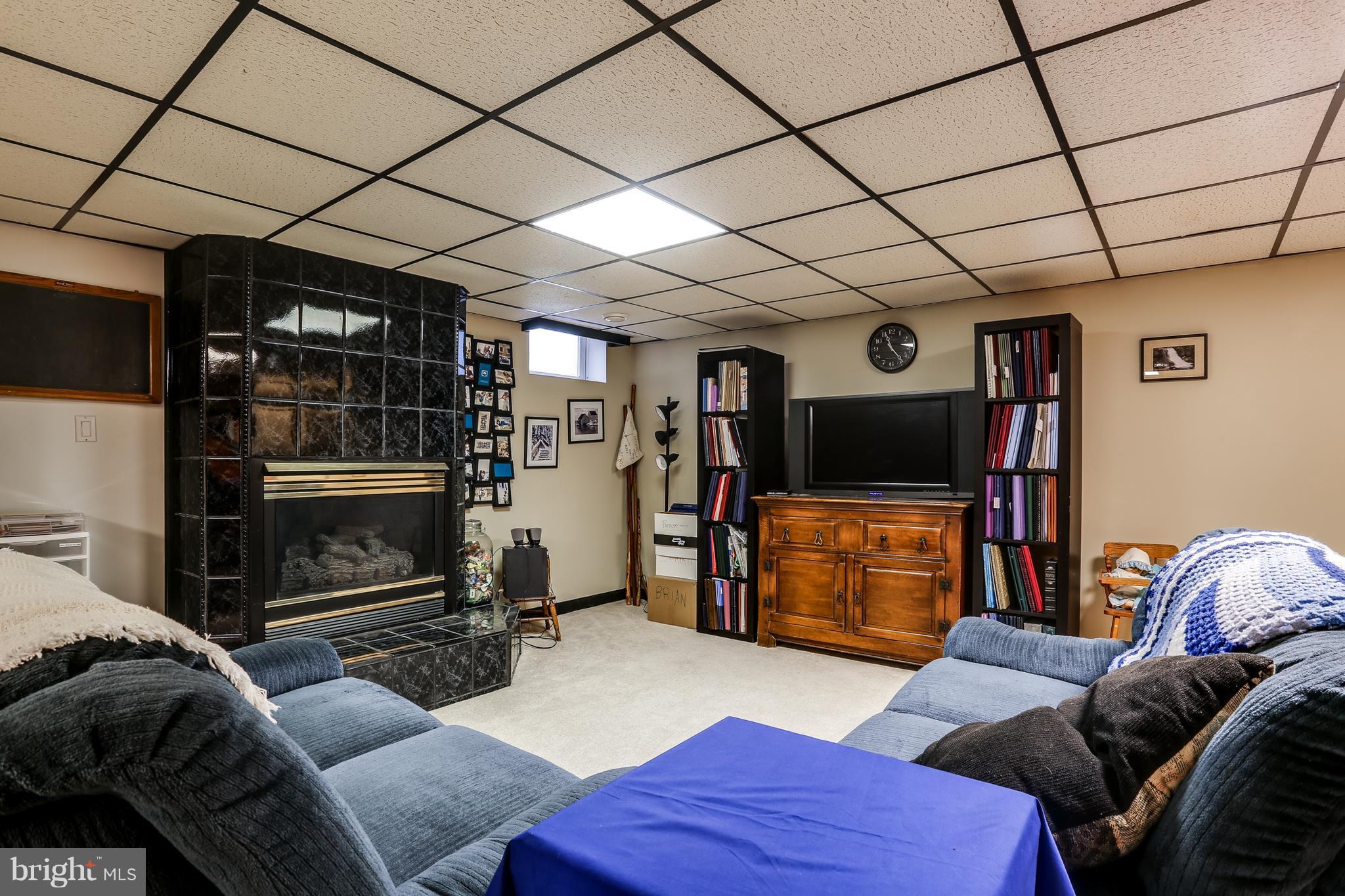 2523 Perring Woods Road Baltimore, MD 21234 - Photo 19 of 29 Finished basement with gas fireplace.