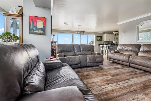a living room with furniture and a couch