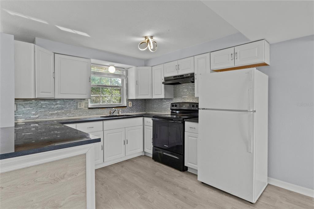 1623 Plum Tree Road Holiday, FL 34690 - Photo 6 of 33 a kitchen with a refrigerator and a sink