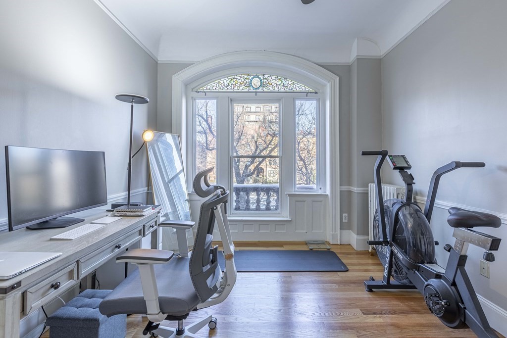 362 Commonwealth Avenue, Unit 2A Boston, MA 02115 - Photo 21 of 38 a view of a room with gym equipment