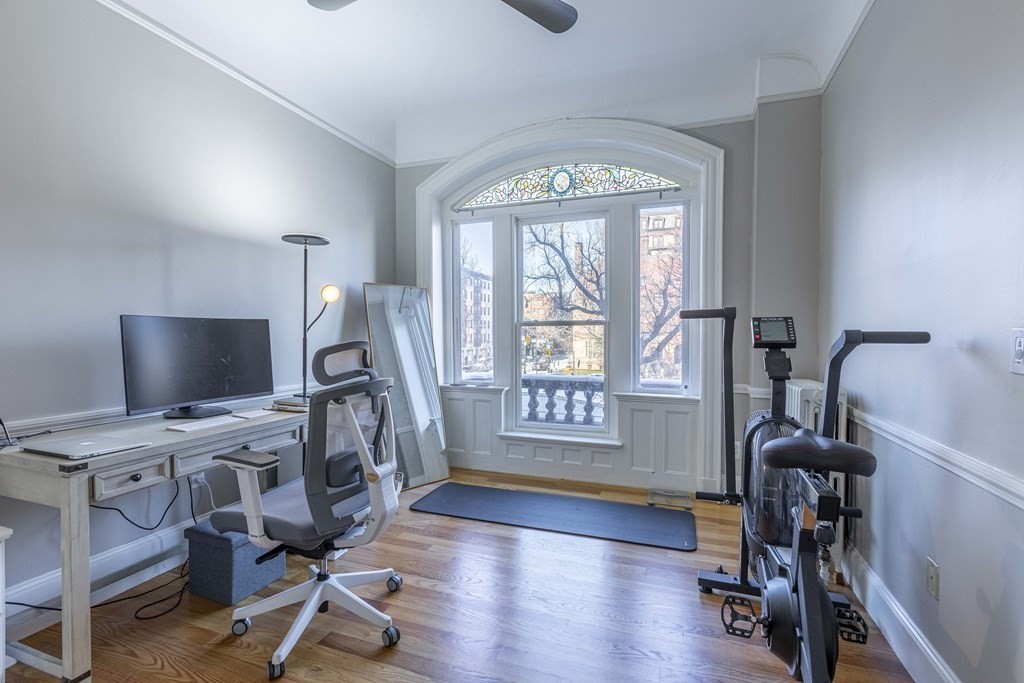362 Commonwealth Avenue, Unit 2A Boston, MA 02115 - Photo 24 of 38 a view of a workspace with furniture and a window